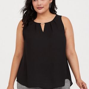 Torrid Black Metal Keyhole Tank